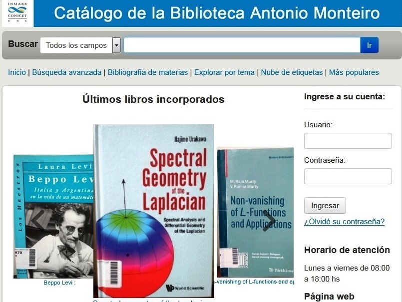 Catálogo online